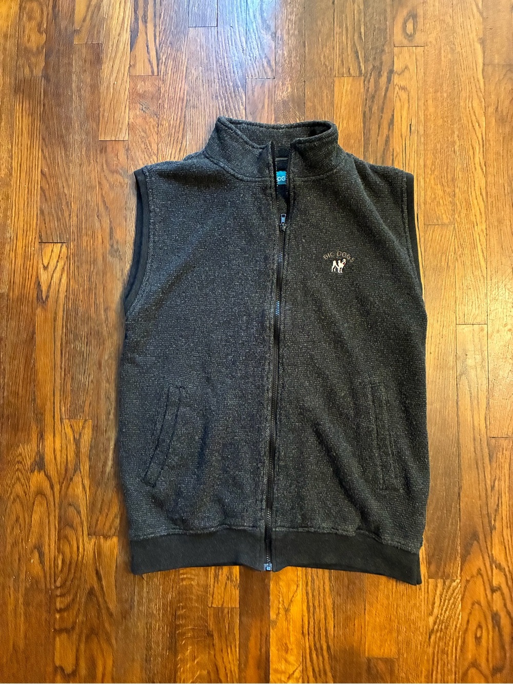 Vintage big dogs charcoal vest size XL